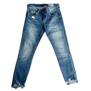 Blank NYC Skinny Classique Distressed Raw Hem‎ Jeans Size 26